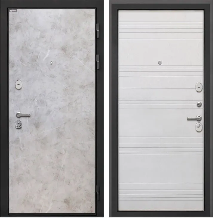 Фото Дверь Интекрон Сицилия Remix (фурнитура хром) Мрамор светлый DIS007192