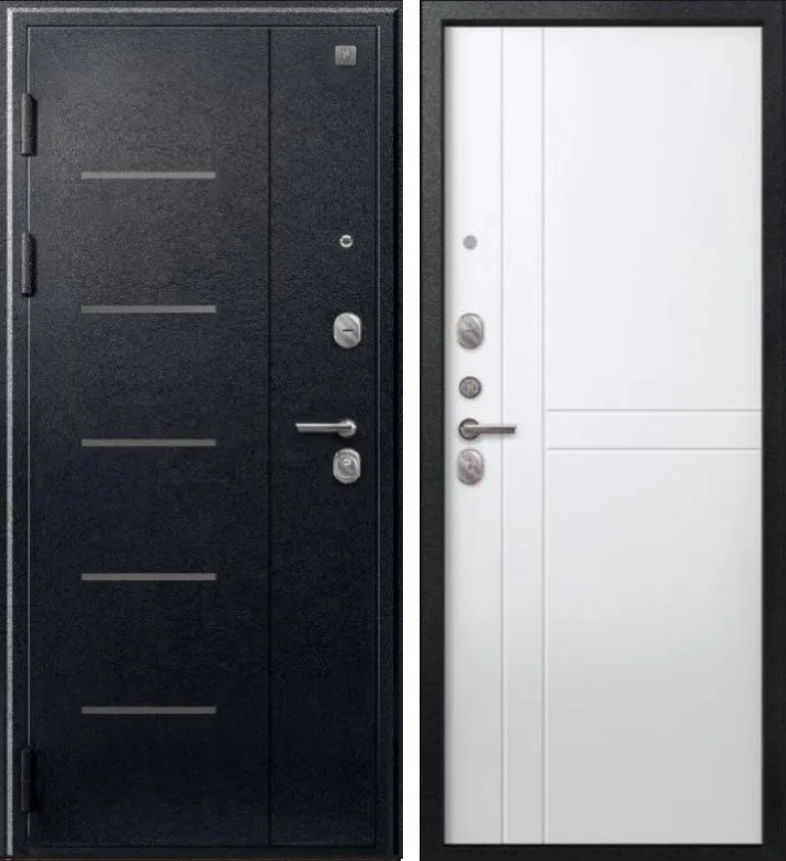 Дверь V-06 Черный муар - Белый DIS007347