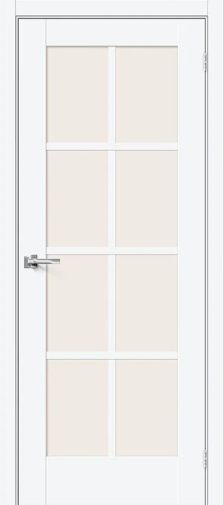 Межкомнатная дверь Прима-11.1 White Silk BR5536