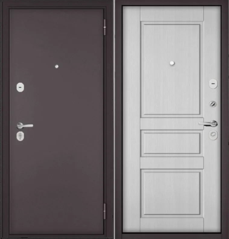 Дверь Бульдорс TRUST ECO - 90 Букле шоколад Ларче белый - 2 DIS006931